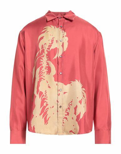 Pierre-louis Mascia Man Shirt Coral Silk Cover