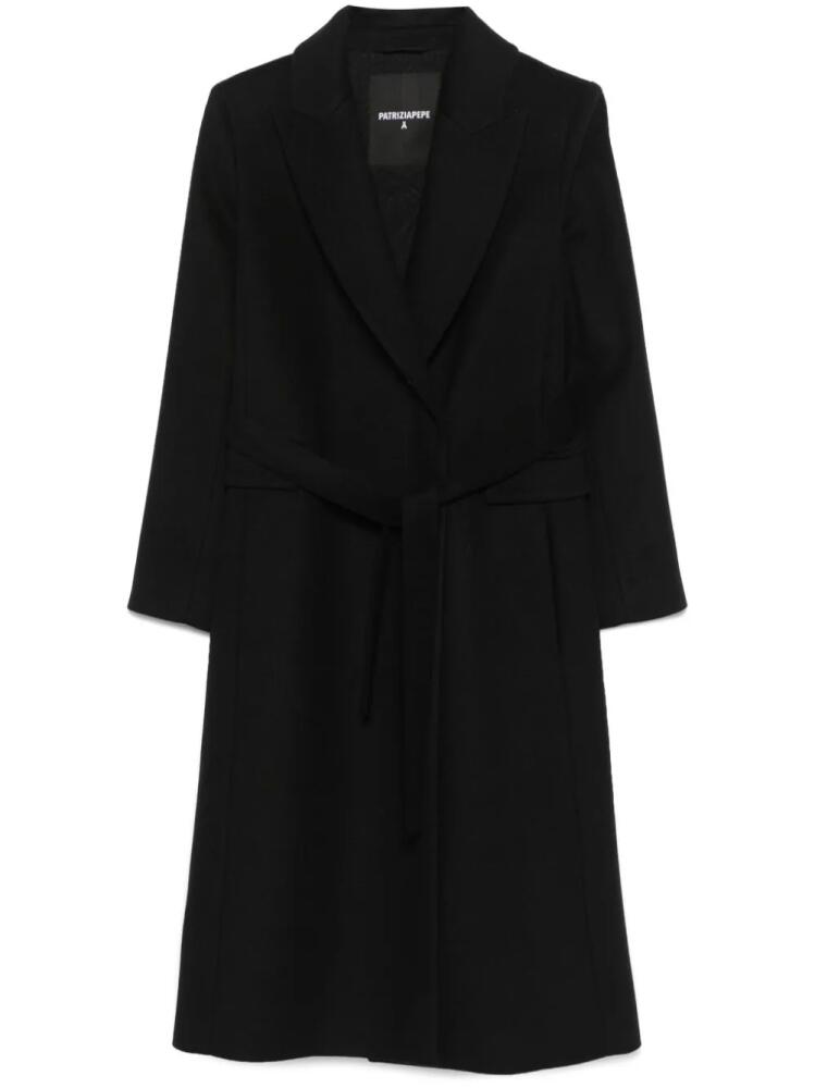 Patrizia Pepe belted coat - Black Cover