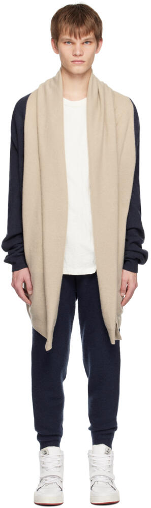 Frenckenberger Navy & Beige Big Neck Cardigan Cover