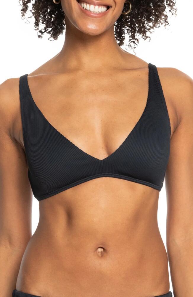 Roxy Love The Oceana Ribbed Bikini Top in Anthracite Cover