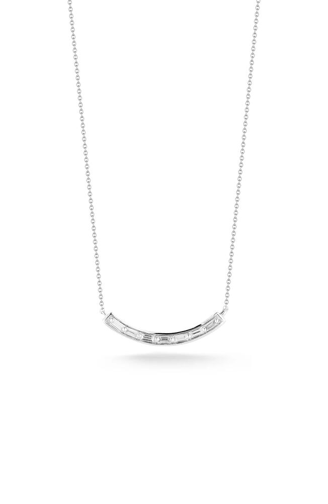 Dana Rebecca Designs Sadia Curved Baguette Diamond Bar Necklace in White Gold Cover