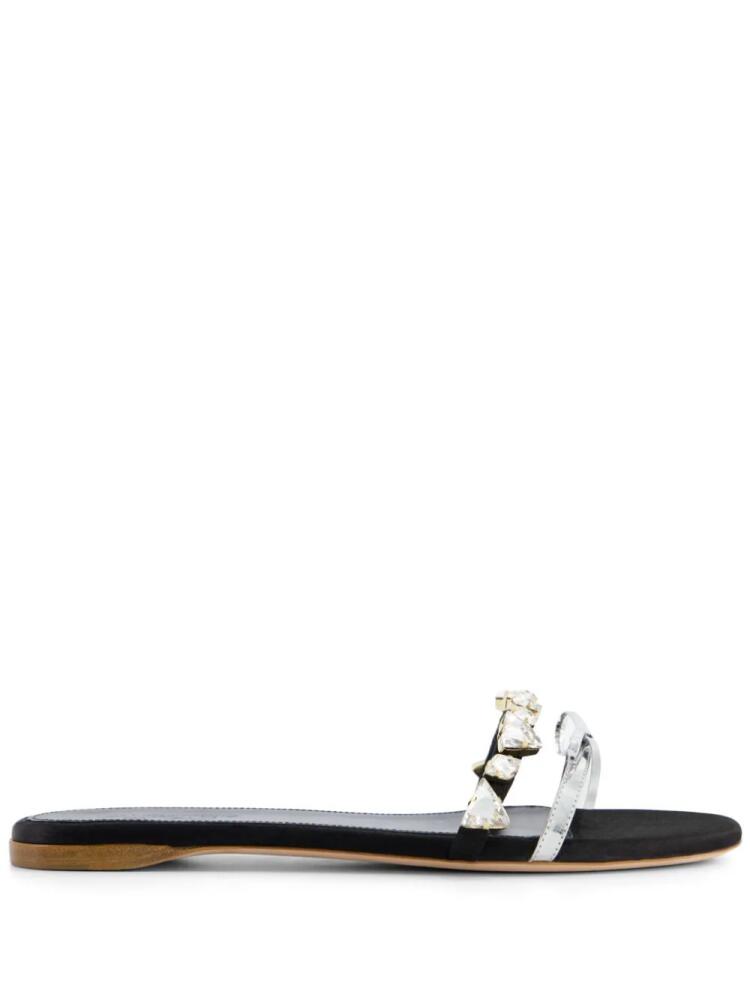 Giambattista Valli crystal-embellished leather sandals - Black Cover