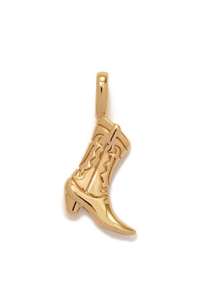 MADE BY MARY Western Boot Charm Pendant in Gold Cover