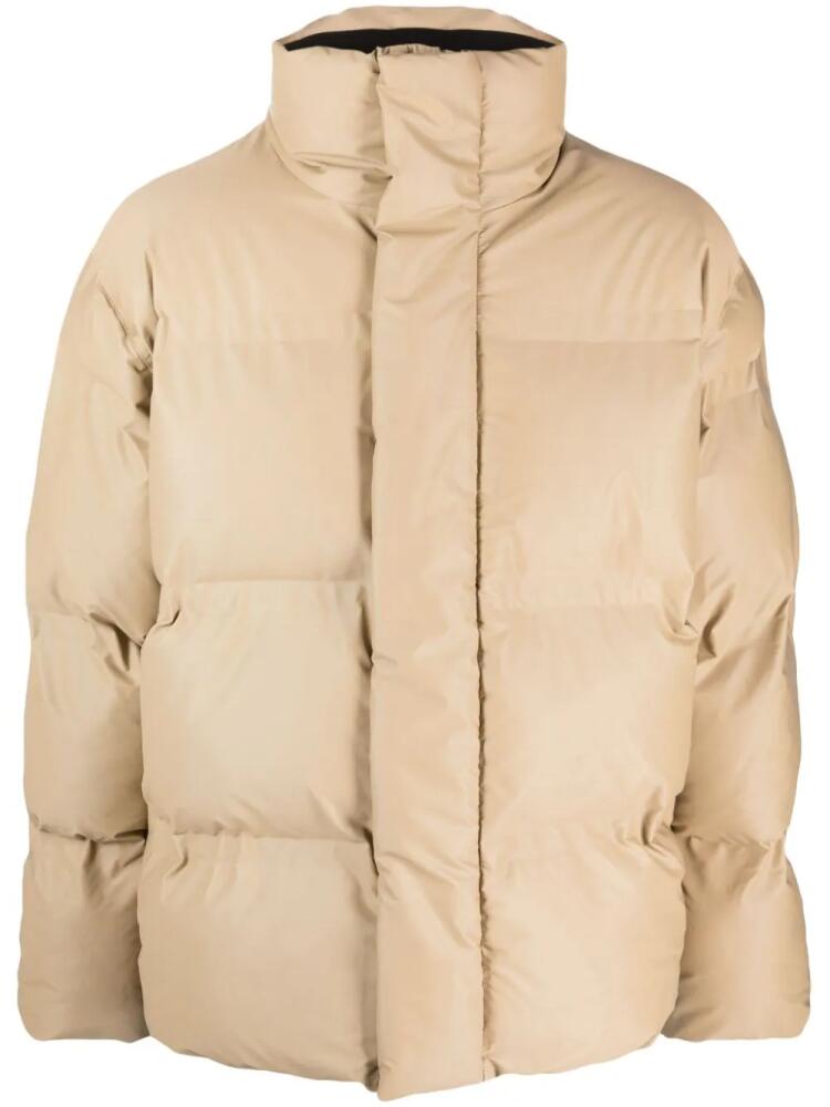 Rains funnel-neck padded jacket - Neutrals Cover