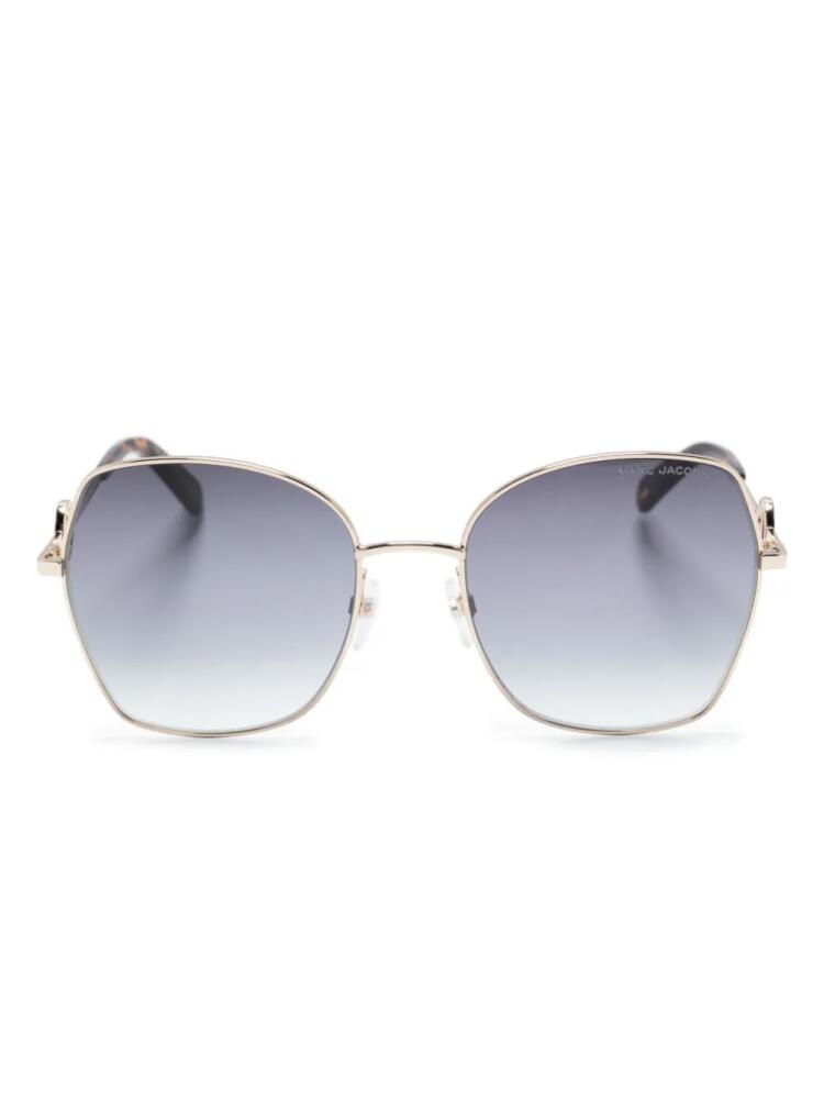 Marc Jacobs Eyewear J Marc oversize-frame sunglasses - Gold Cover