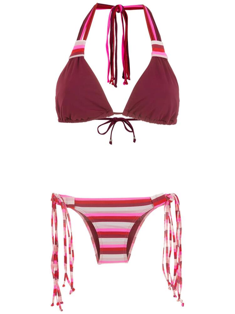 Amir Slama striped bikini set - Pink Cover