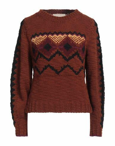 Vanessa Bruno Woman Sweater Brown Merino Wool, Polyamide, Viscose Cover