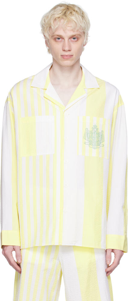 Maison Kitsuné Yellow & White Hotel Olympia Edition Shirt Cover