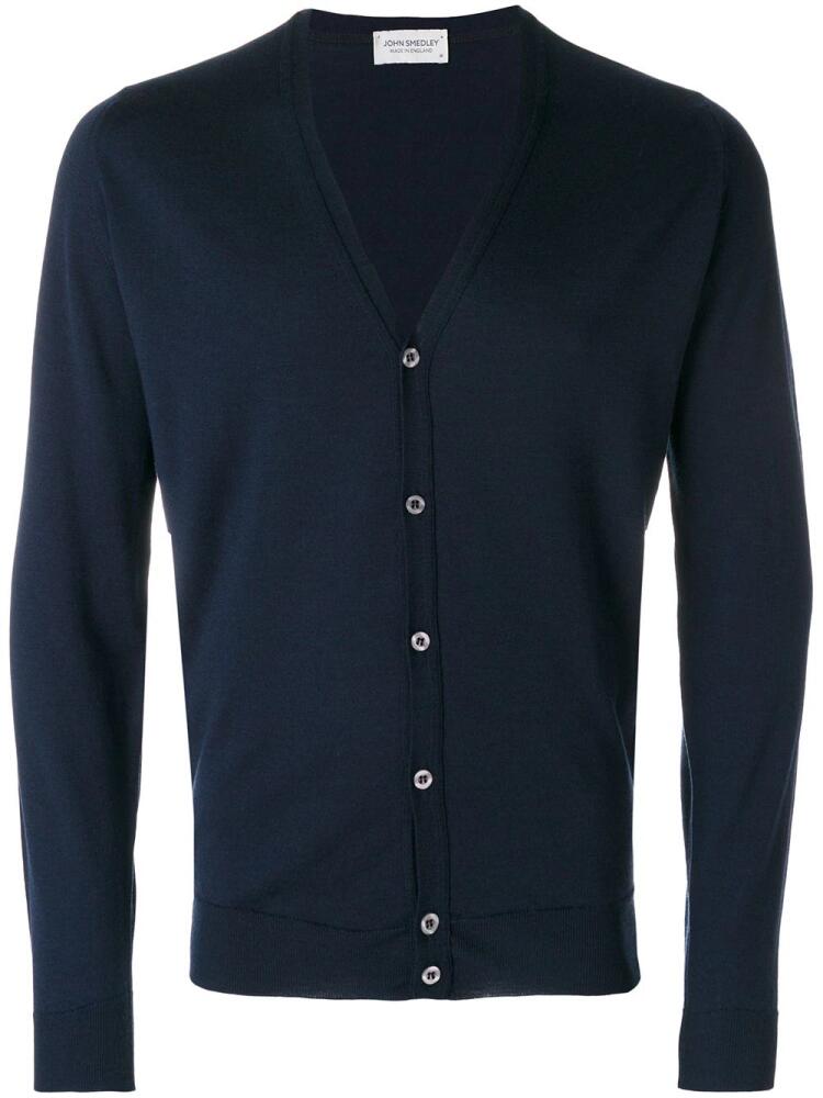 John Smedley V-neck cardigan - Blue Cover