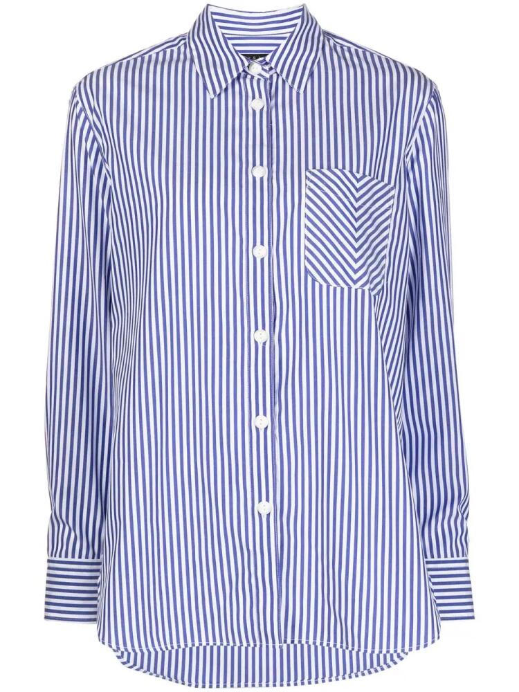 rag & bone Maxine striped button-up shirt - Blue Cover