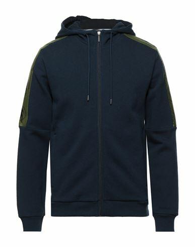 Bikkembergs Man Sweatshirt Midnight blue Cotton, Wool, Polyester Cover