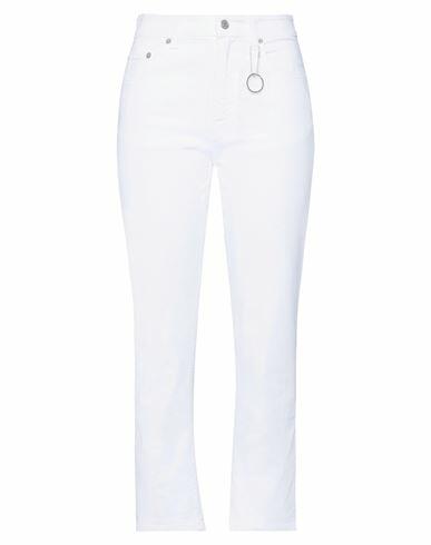 Department 5 Woman Pants White Cotton, Elastane Cover