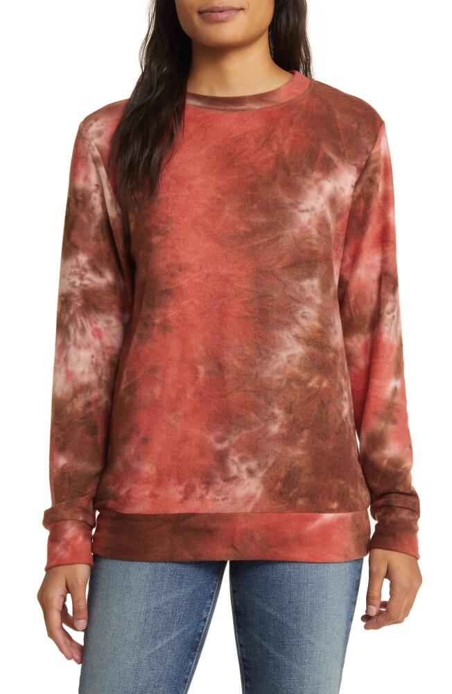 Loveappella Tie Dye Long Sleeve Hacci Knit Top in Cinnamon Cover