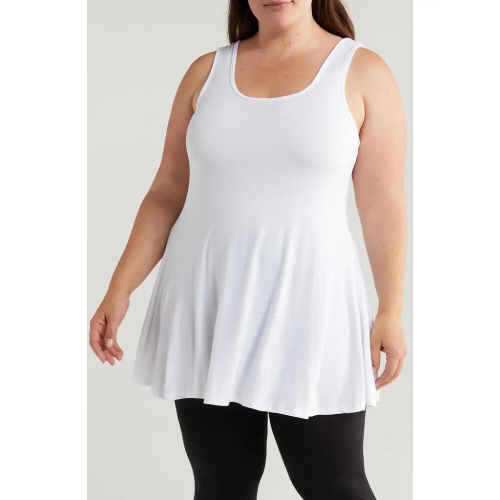 24seven Comfort Apparel Jersey Tunic Tank in White Cover