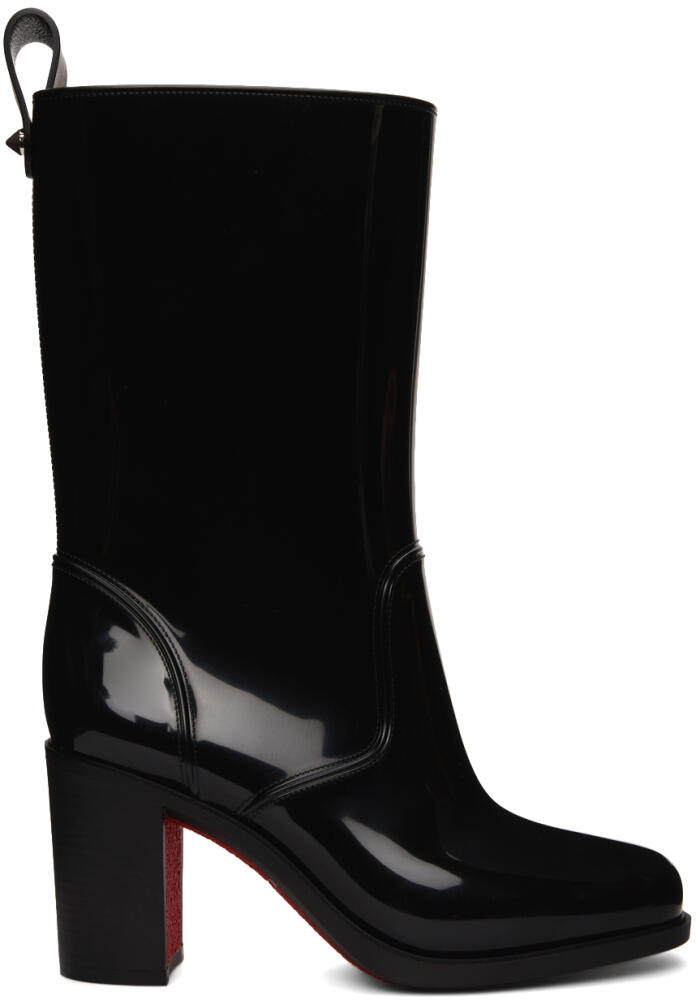 Christian Louboutin Black PVC Loubiran 70 Boots Cover