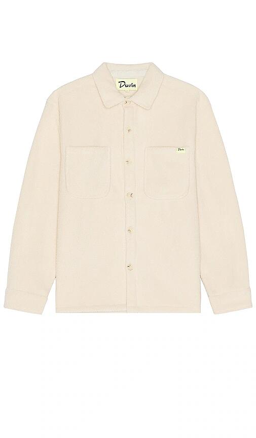 Duvin Design Basics Sherpa Overshirt in White Cover