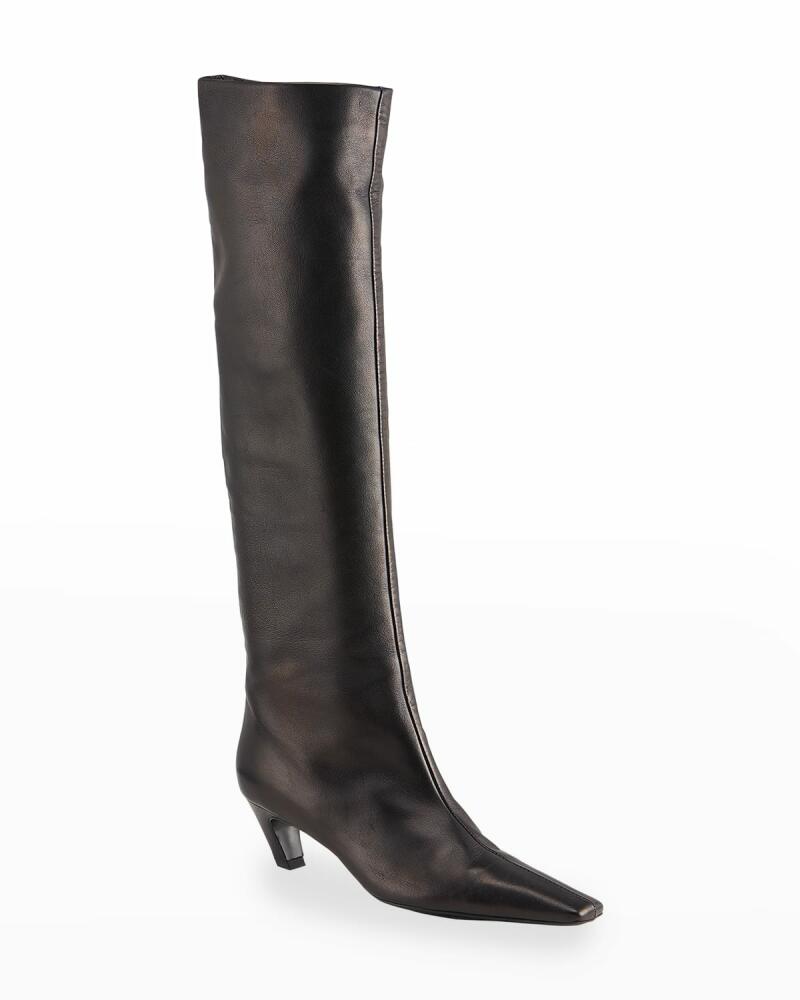 Khaite Davis Slouchy Leather Knee Boots Cover