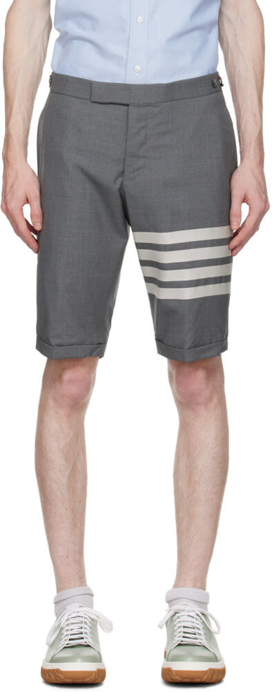 Thom Browne Gray 4-Bar Shorts Cover