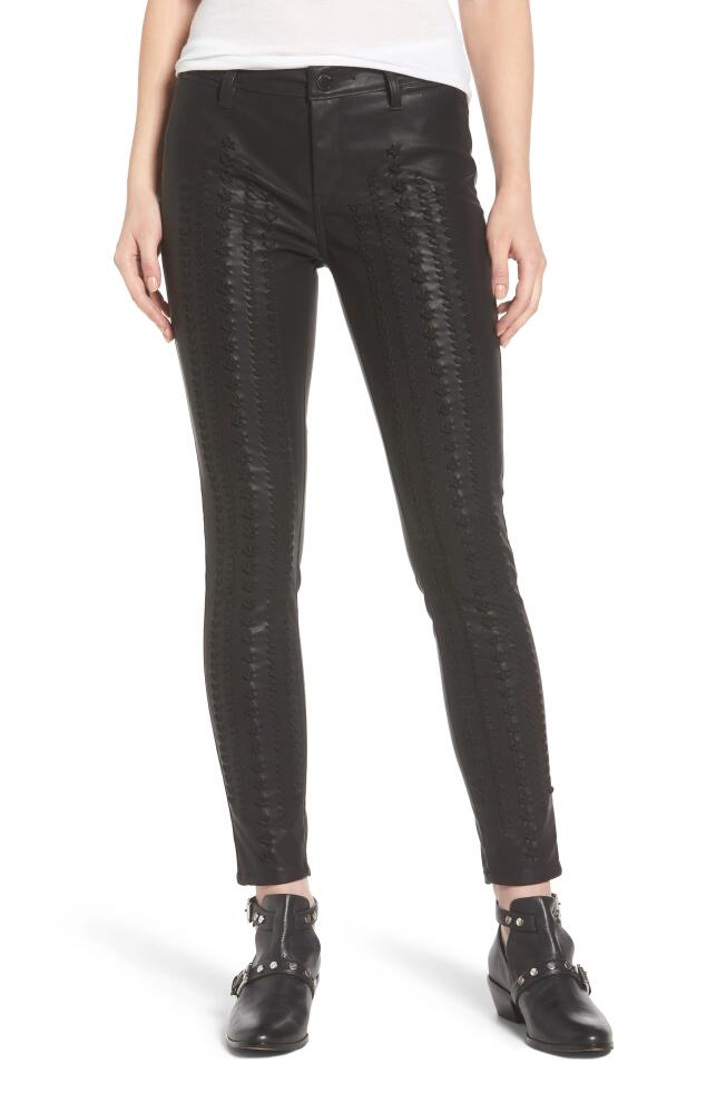 BLANKNYC Whipstitch Ankle Skinny Faux Leather Pants in Wake Up Call Cover