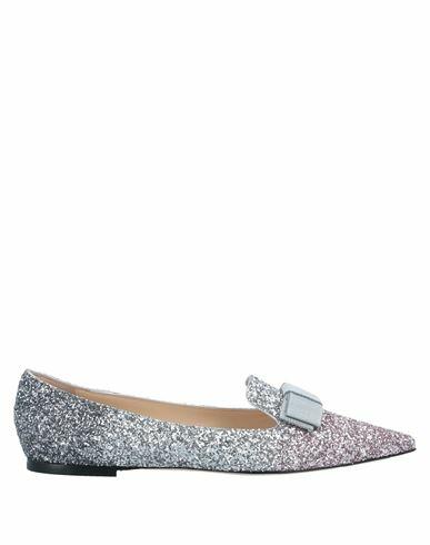 Jimmy Choo Woman Loafers Silver Textile fibers Cover