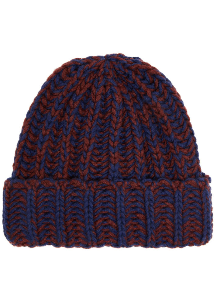 Inverni Ribbed Cashmere Beanie - Burgundy Cover