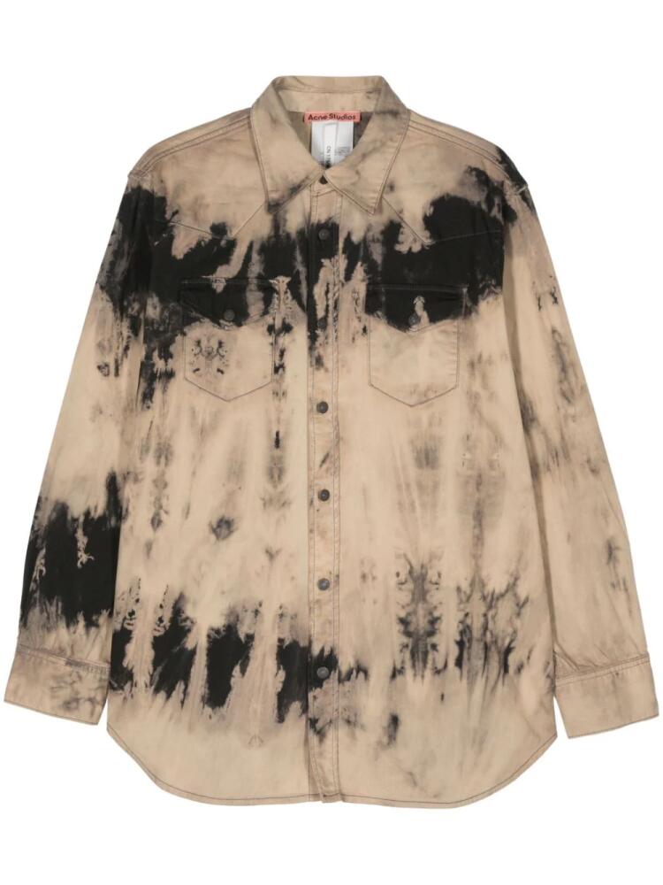 Acne Studios tie-dye denim shirt - Neutrals Cover