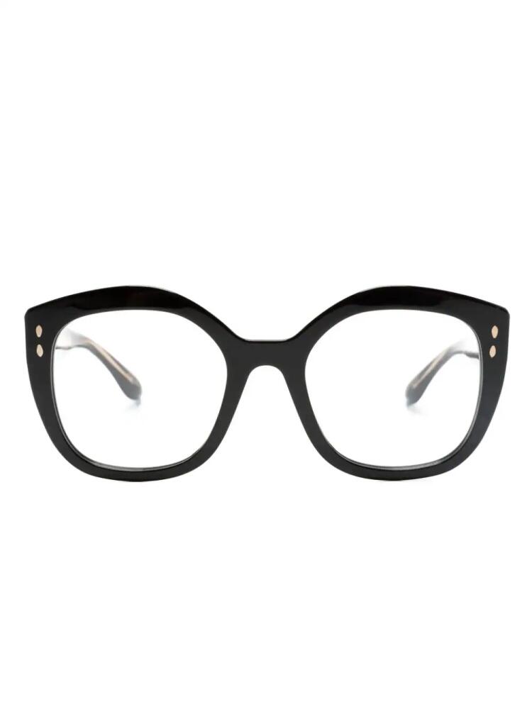 Isabel Marant Eyewear stud-detailed round-frame glasses - Black Cover