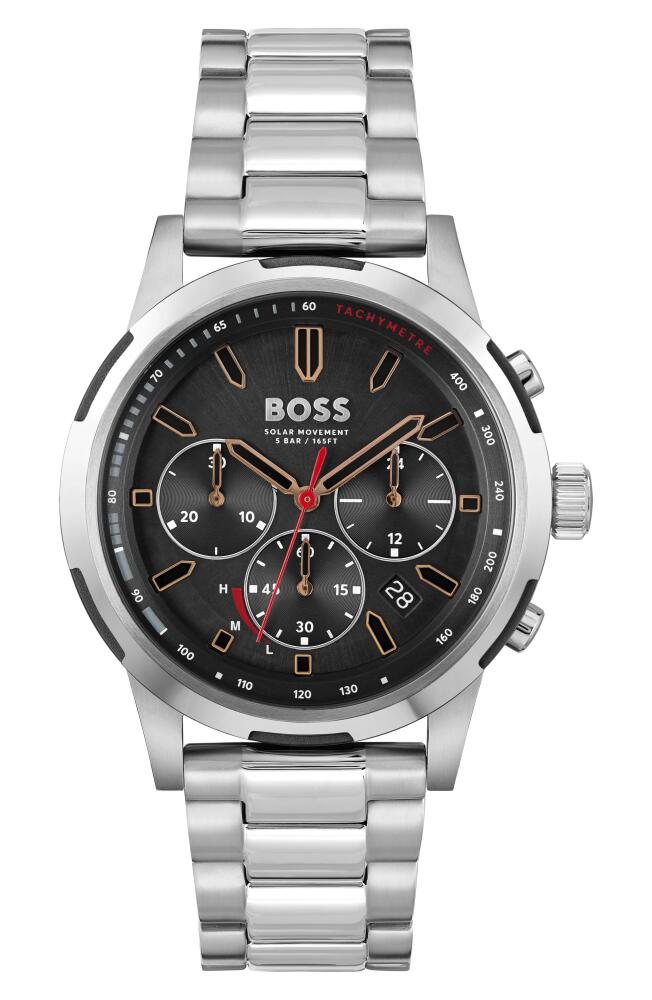 BOSS Solgrade Chronograph Bracelet Watch, 44mm in Black Cover