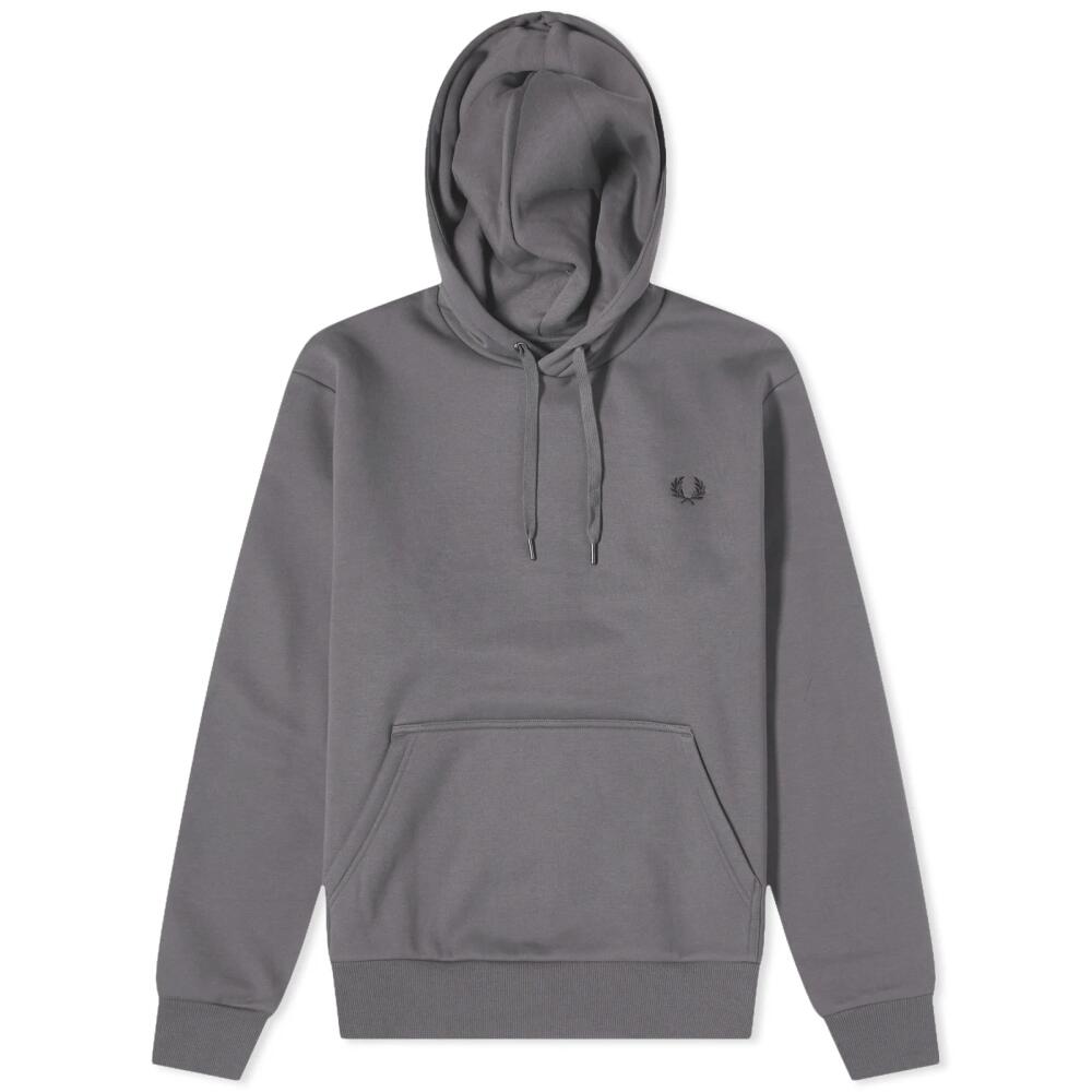 Fred Perry Men's Tape Detail Hoodie in Gunmetal Cover