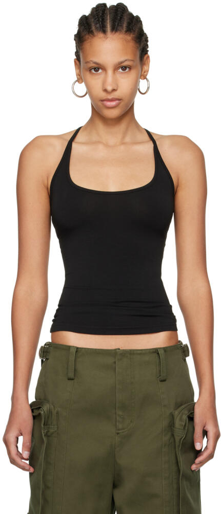 Fax Copy Express Black 'The Thin Halter' Tank Top Cover