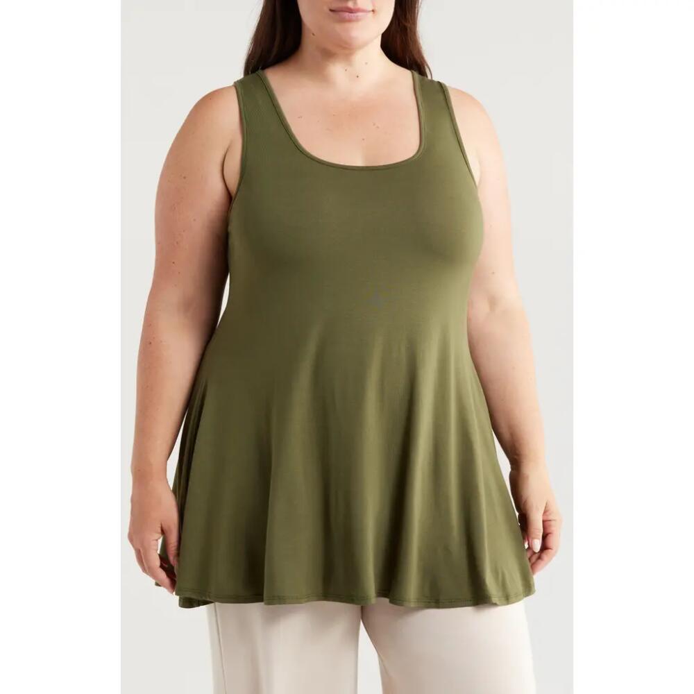 24seven Comfort Apparel Jersey Tunic Tank in Olive Cover