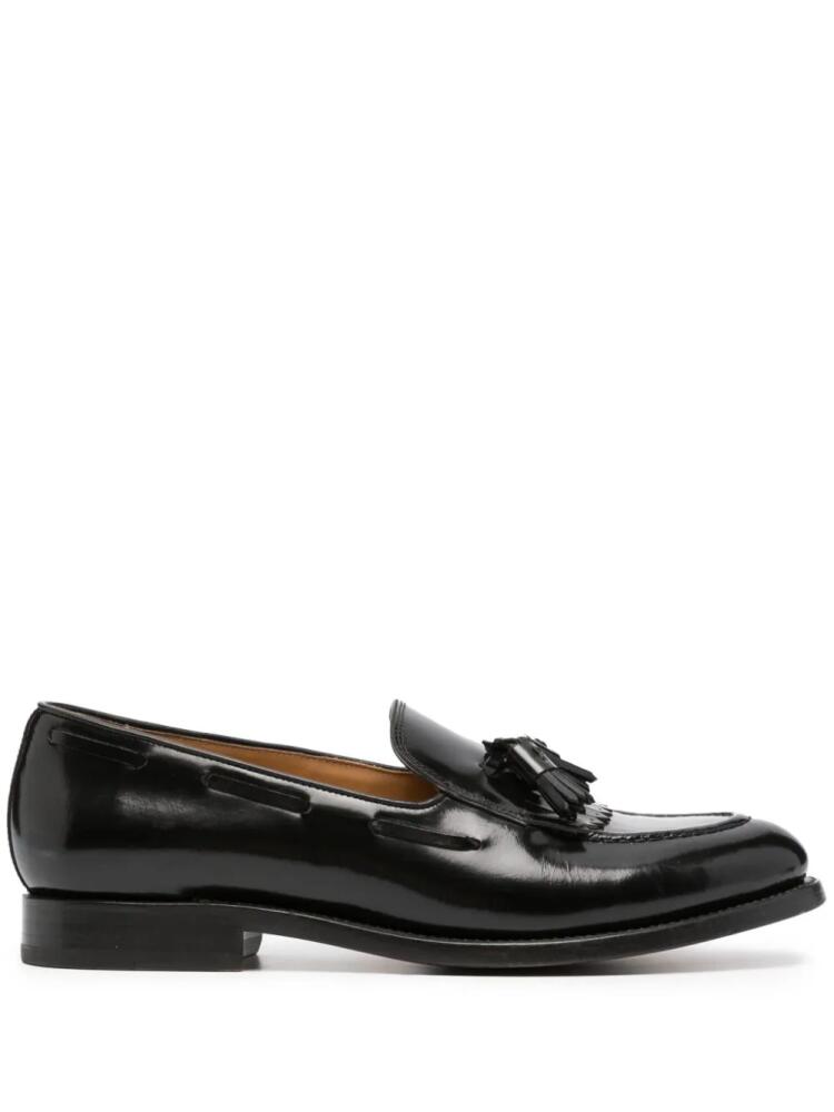 FURSAC tassel-detail patent leather loafers - Black Cover