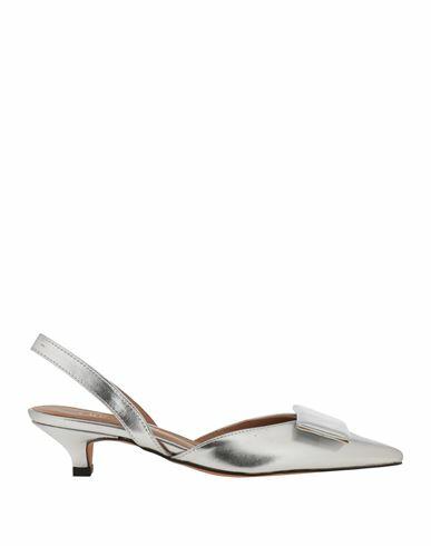 Giulia Neri Woman Pumps Silver Textile fibers Cover