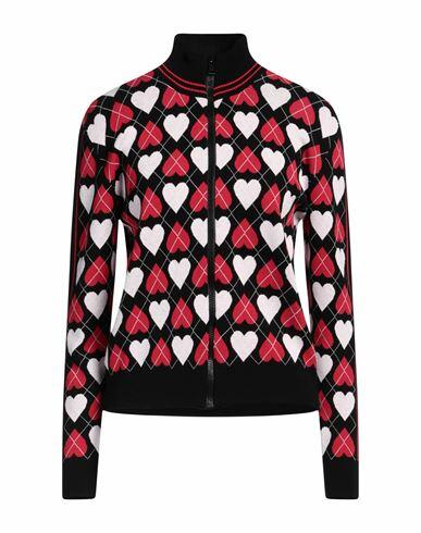 Msgm Woman Cardigan Black Viscose, Polyester Cover