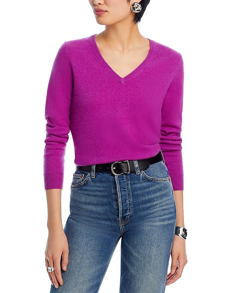 C by Bloomingdale's V-Neck Cashmere Sweater - Exclusive Cover