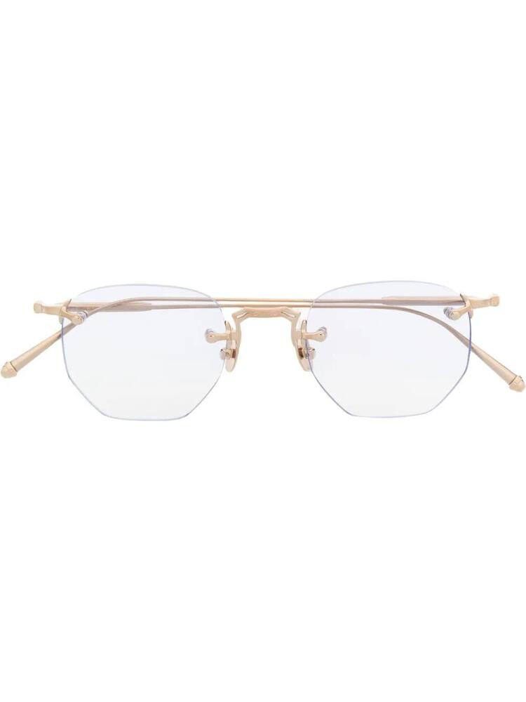 Matsuda polished geometric-frame glasses - Gold Cover