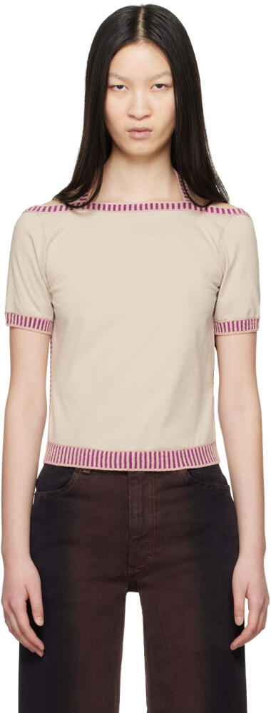 Eckhaus Latta Beige Edge T-Shirt Cover