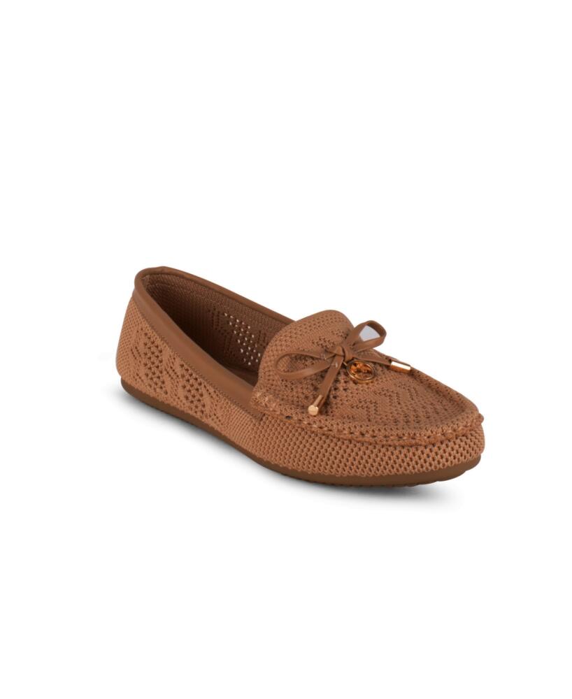 Gloria Vanderbilt Women's Rita Knit Slip On Flats - Whiskey Cover