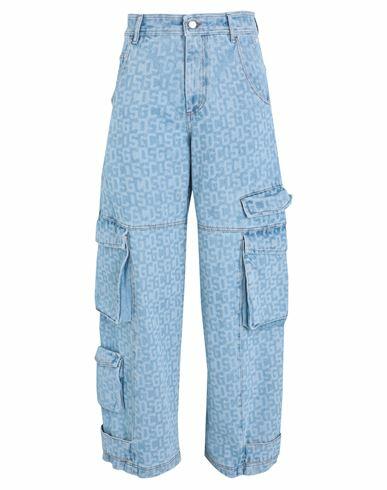 Gcds Man Jeans Blue Cotton Cover