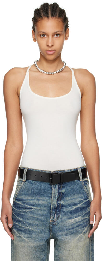 Fax Copy Express White 'The Thin Halter' Tank Top Cover