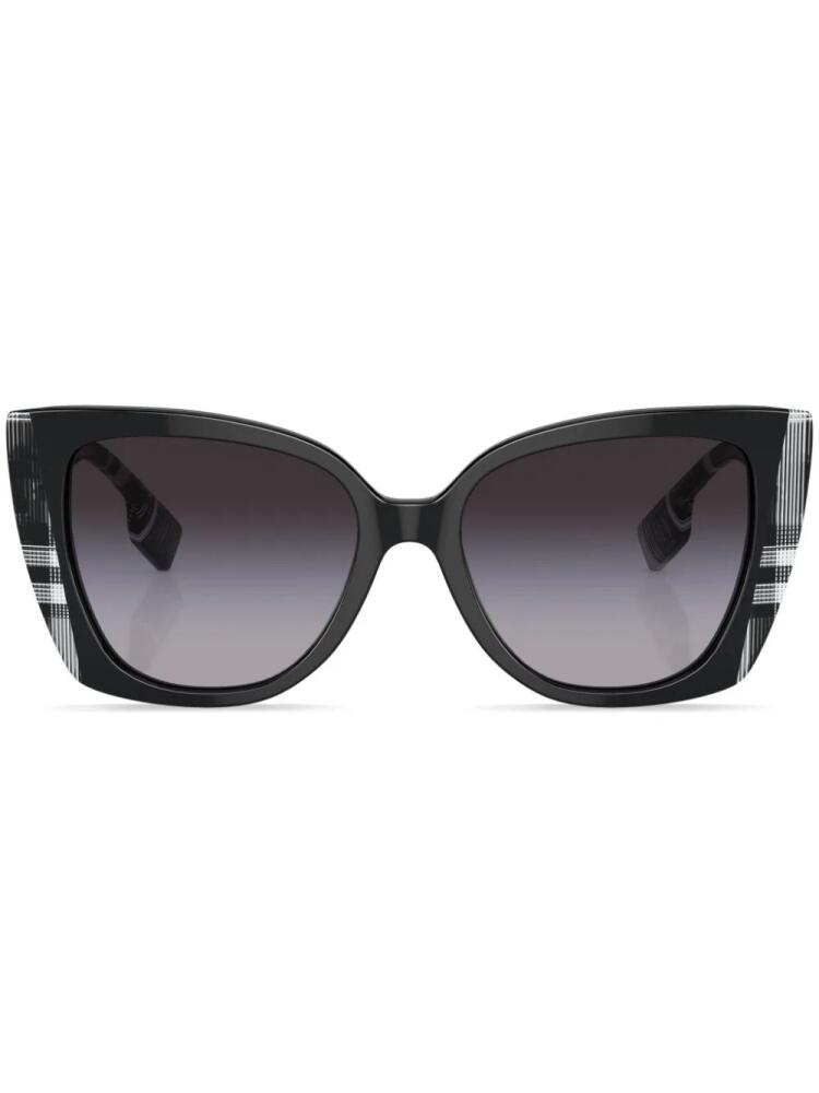 Burberry Eyewear oversized check-print sunglasses - Black Cover