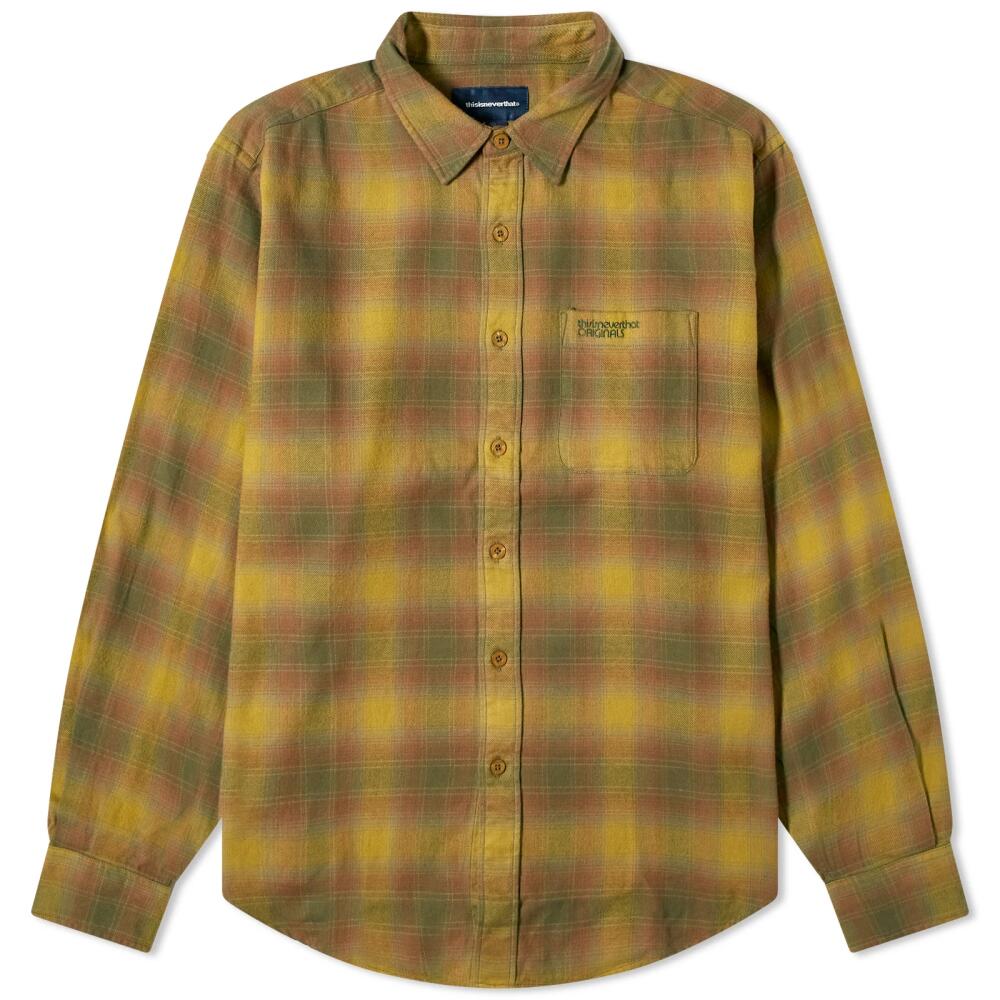 thisisneverthat Men's Flannel Check Shirt in Olive Cover