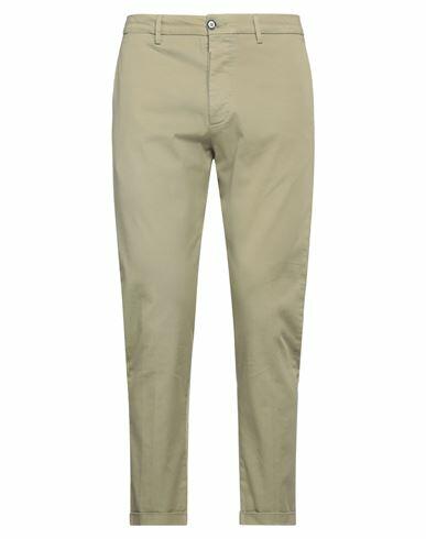 True Nyc Man Pants Military green Cotton, Elastane Cover