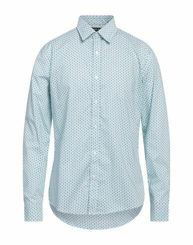 Michael Kors Mens Man Shirt Emerald green Cotton, Elastane Cover