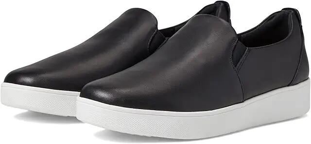 FitFlop Rally Leather Slip-On Skate Sneakers (Black) Women's Shoes Cover