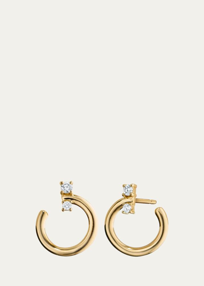 Monica Rich Kosann 18k Gold Small Galaxy Wrap Hoop Earrings Cover