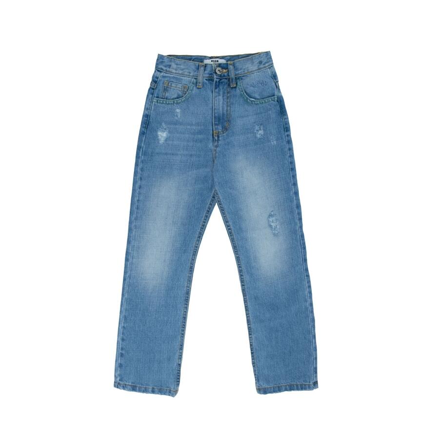 MSGM Boys Rip Wash Denim Jeans Cover