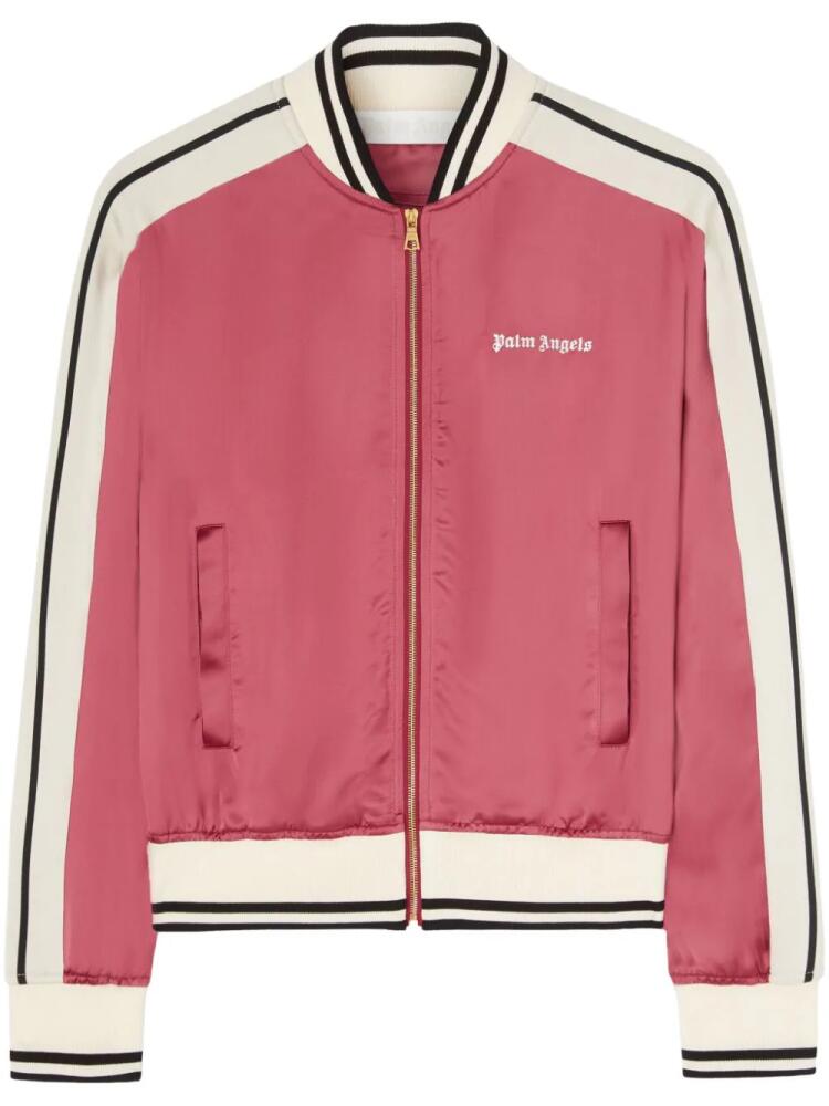 Palm Angels logo-print bomber jacket - Pink Cover