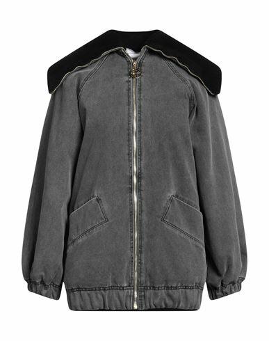 Patou Woman Denim outerwear Grey Cotton, Polyester Cover