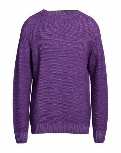 H953 Man Sweater Purple Merino Wool Cover